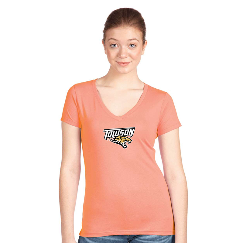 Women's Towson Tigers  Next Level V-Neck T-Shirt